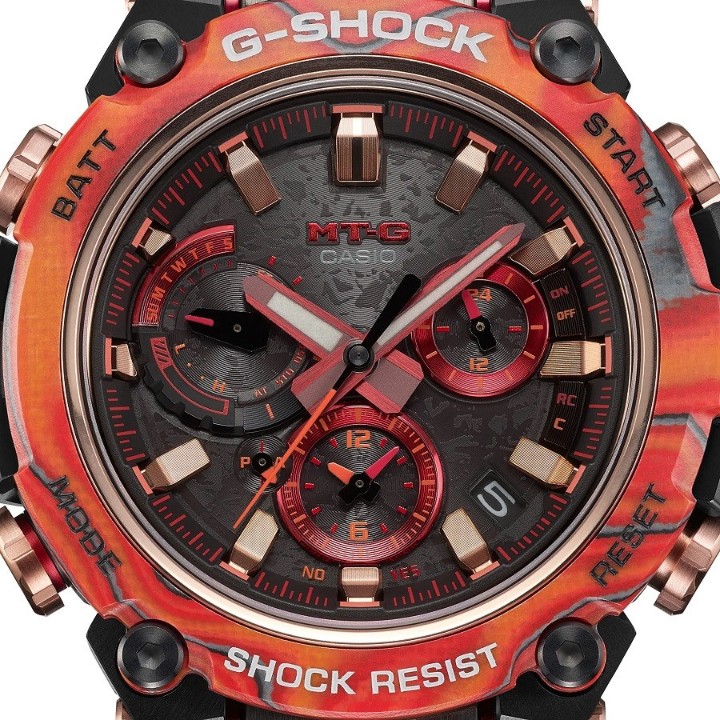 Obrázok z Casio G-Shock MT-G Carbon Core Guard 40th Anniversary Flare Red