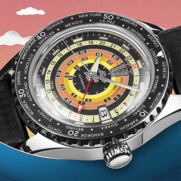 Obrázok z Mido Ocean Star Decompression Worldtimer Special Edition