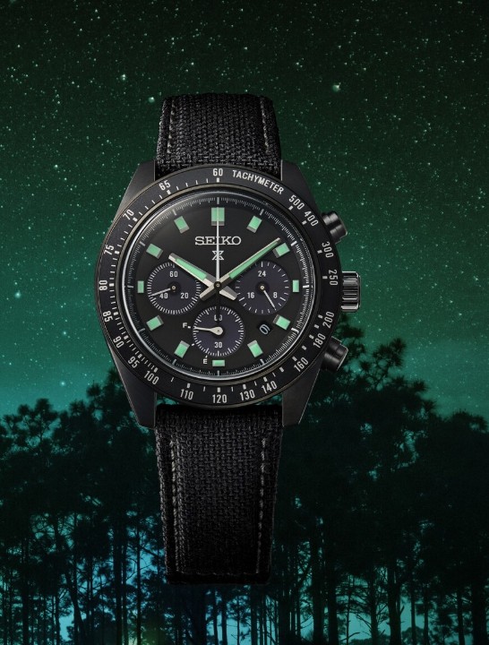 Obrázok z Seiko Prospex Speedtimer The Black Series ‘Night Vision’ Solar Speedtimer Chronograph