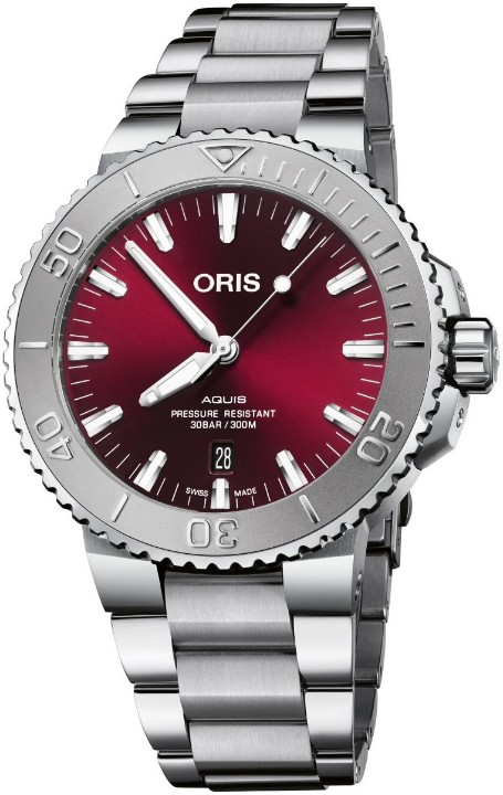 Obrázok z Oris Aquis Date Relief Cherry Dial