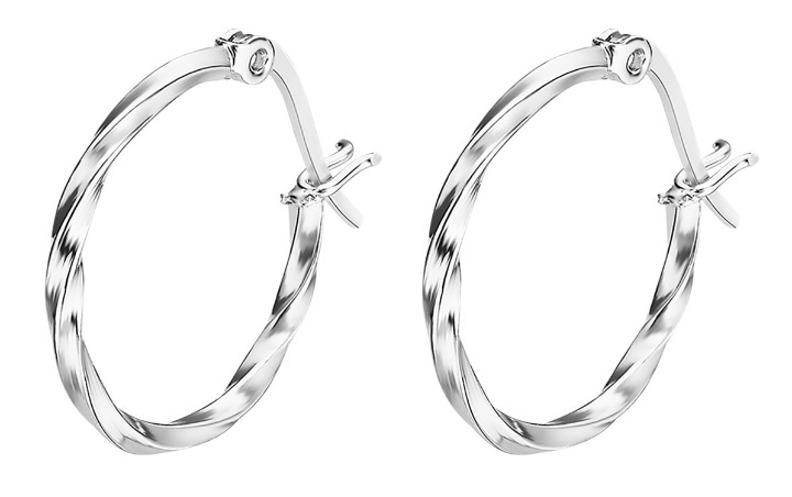 Obrázok z LOTUS SILVER náušnice HOOPS