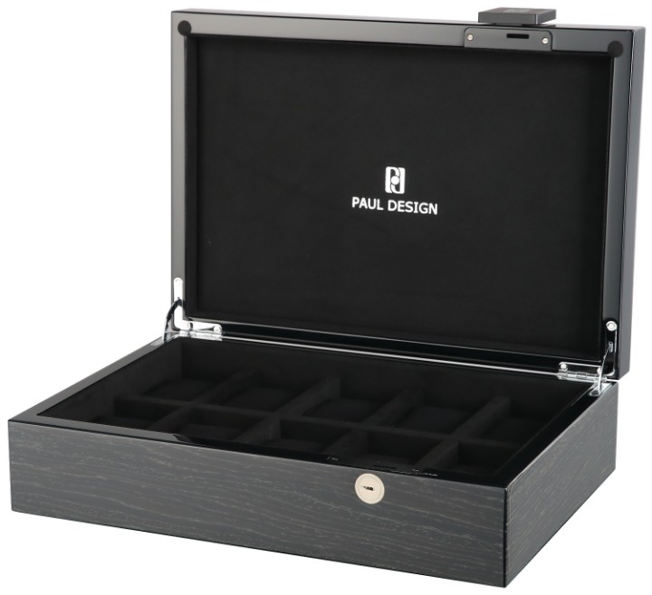 Obrázok z Box na hodinky Paul Design Gentlemen 10 Black Apricot